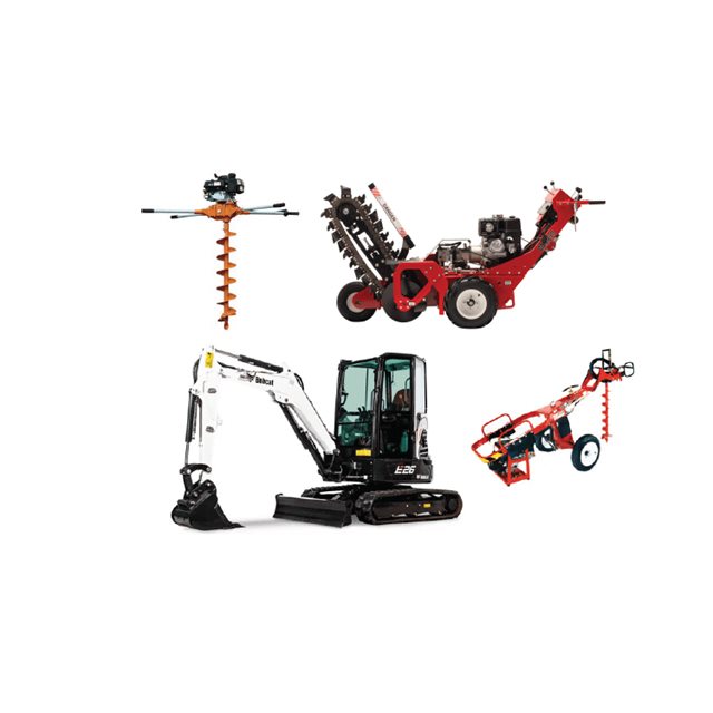 Mini excavators and trenchers