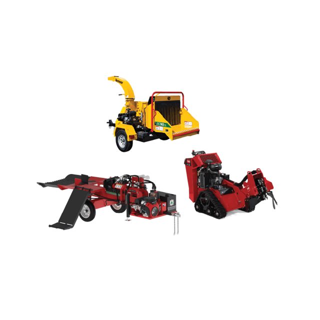 Chippers, splitters and stump grinders