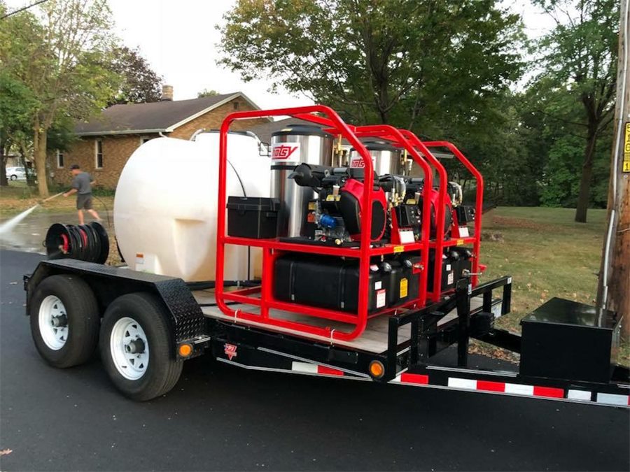 Pressure Washer Hotsy Unit Hot/Gas Trailer 3500PSI