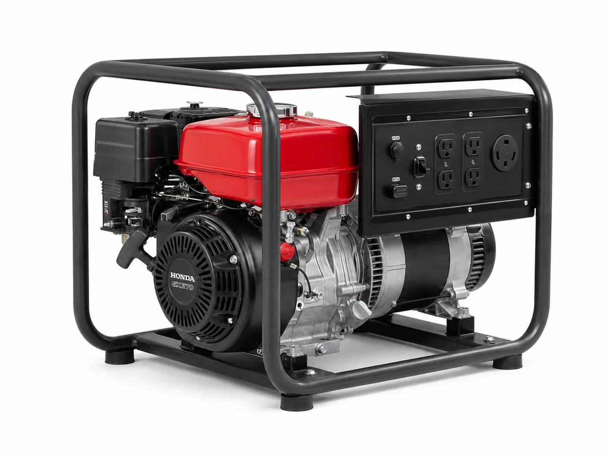 5,500-watt portable generator with Honda GX270 engine