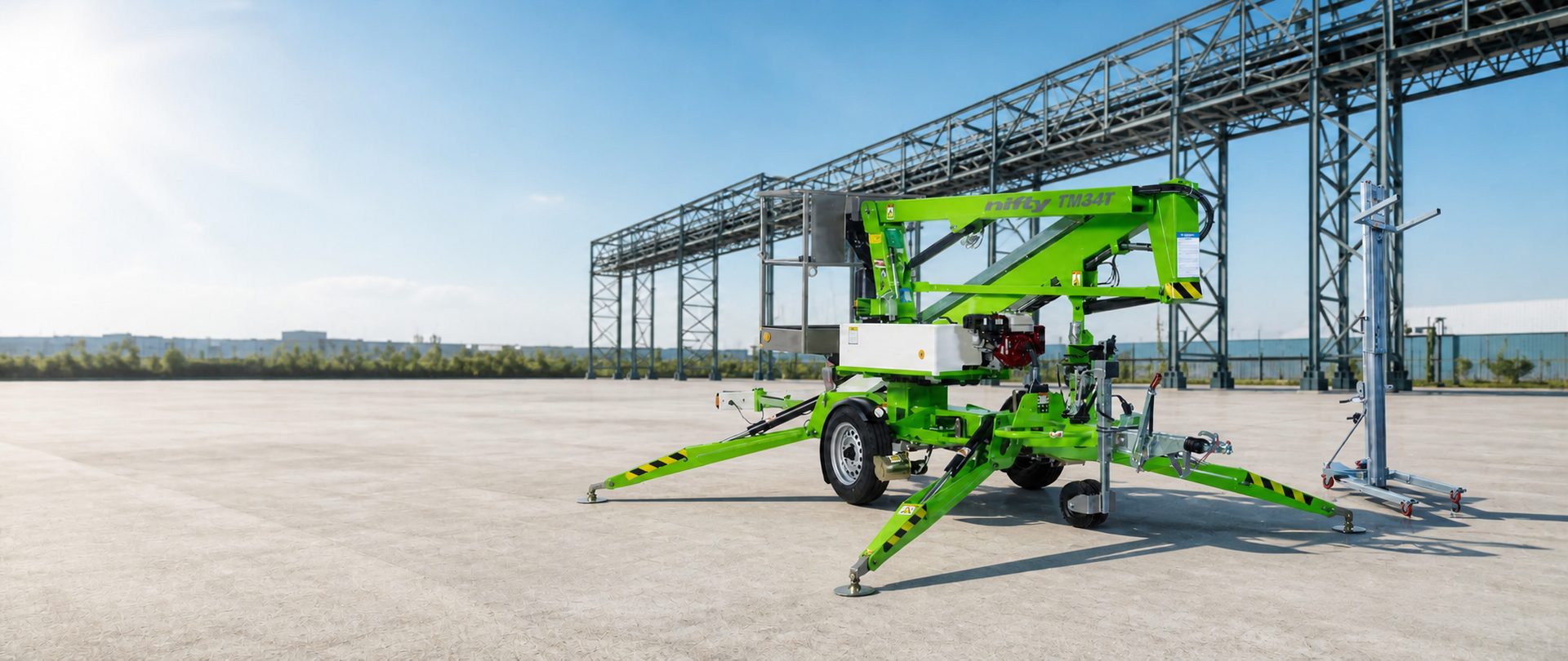 Nifty TM34T towable boom lift and material lift
